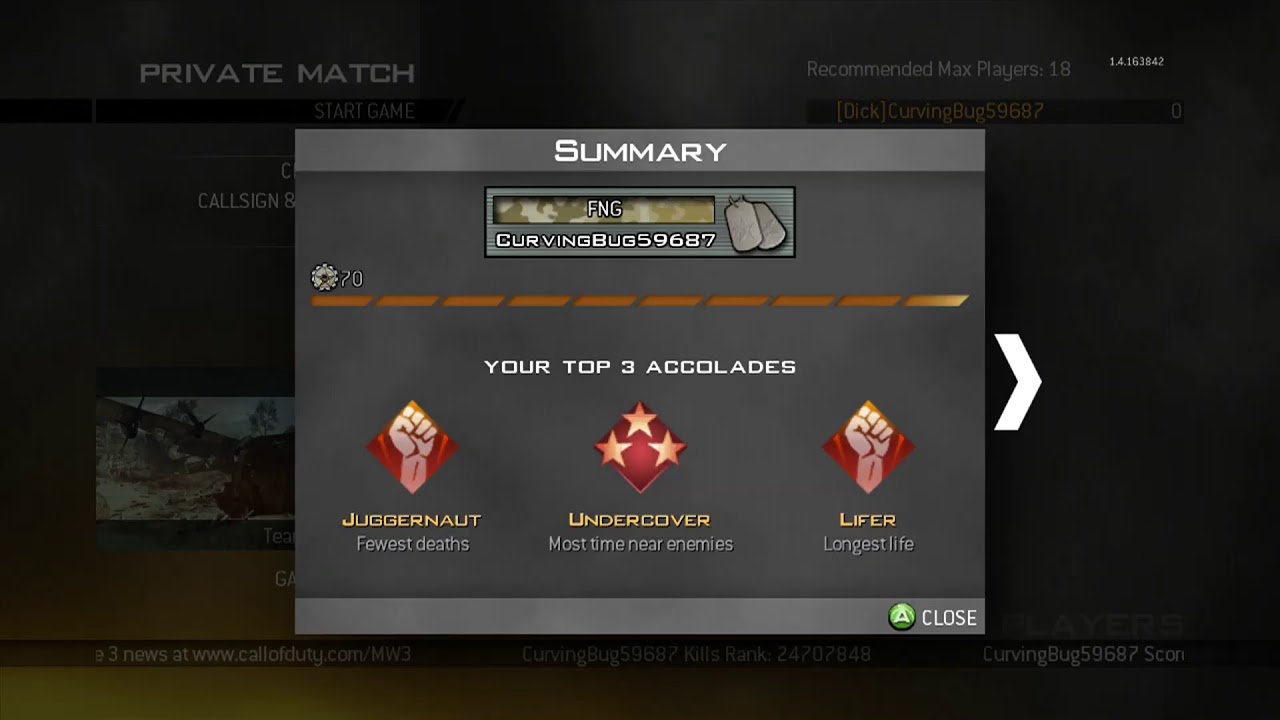 Debugging new TU9 MW2 menu