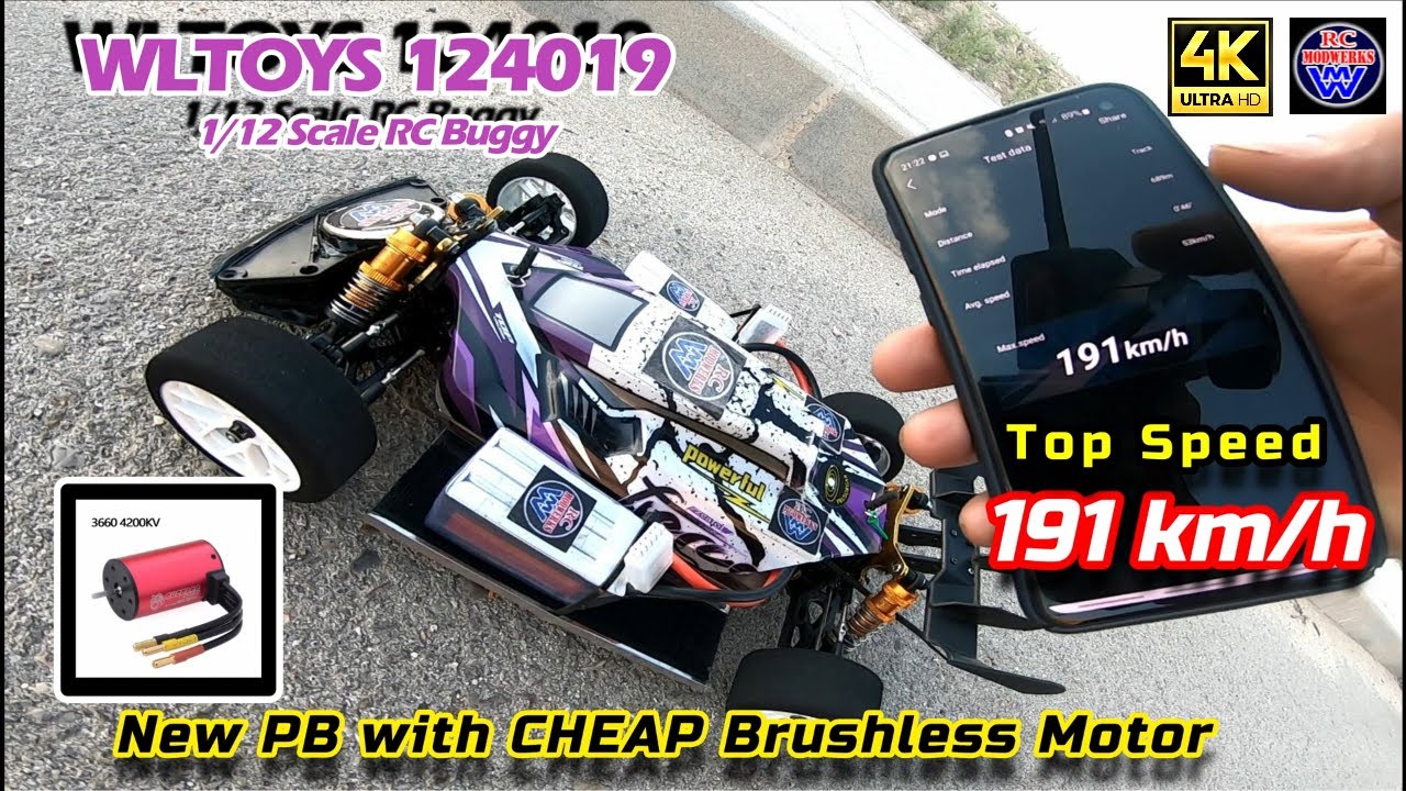 🎦 #117 Wltoys 124019 ... 191 km/h Amazing Speed with Very Cheap SURPASSHOBBY Brushless Motor