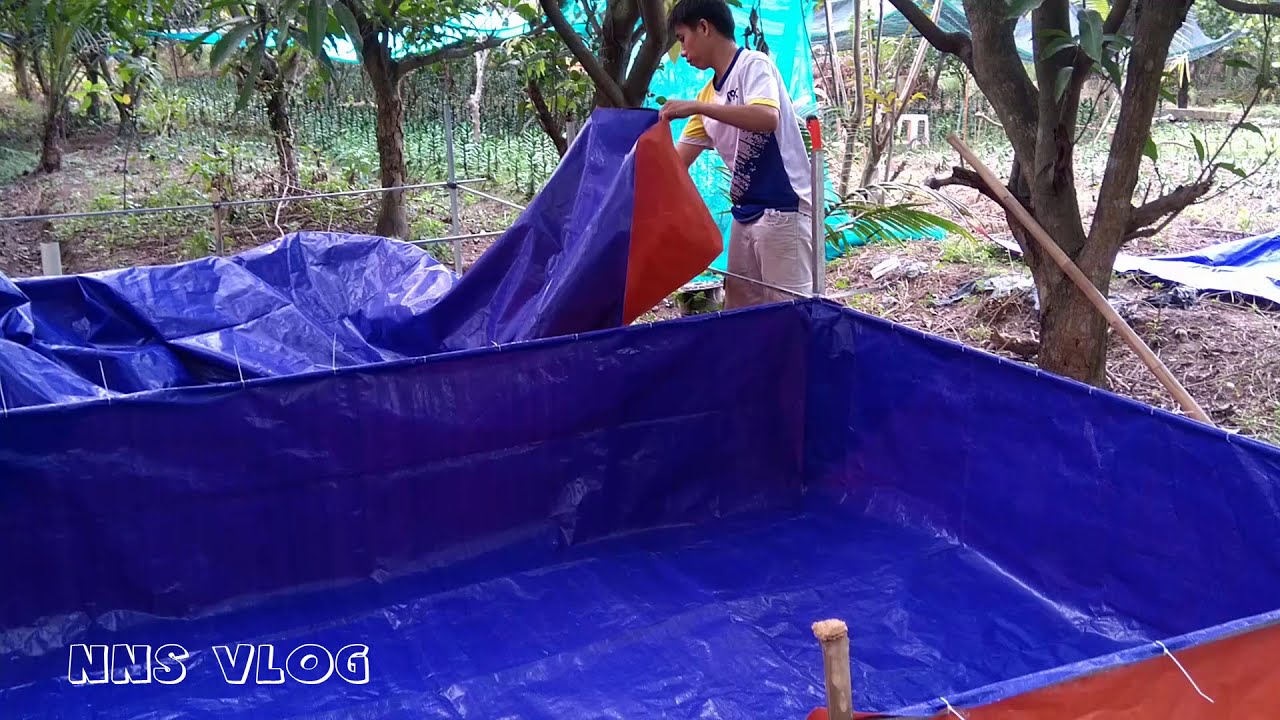 TỰ LÀM BỂ CHỨA NƯỚC LÓT BẠT | NNS VLOG