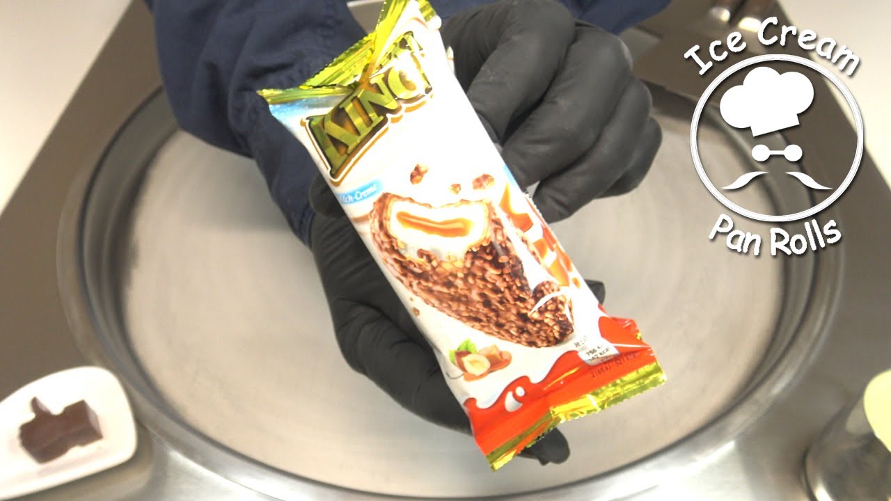 Kinder Maxi King Ice Cream Rolls | ASMR | oddly satisfying street food sound | no talking | 4k