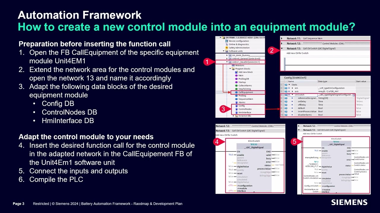 9. How to add a new control module into an equipment module?