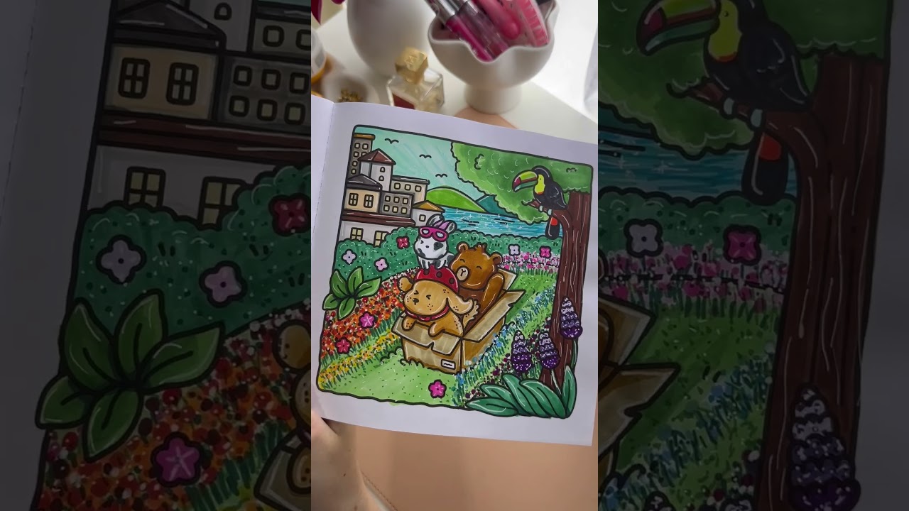 Flip Through - Completed Coco Wyo Comfy Days Book! 🎨✨ #cocowyo #colouring #art