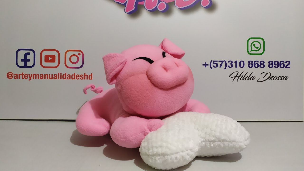 como realizar cojin cerdito