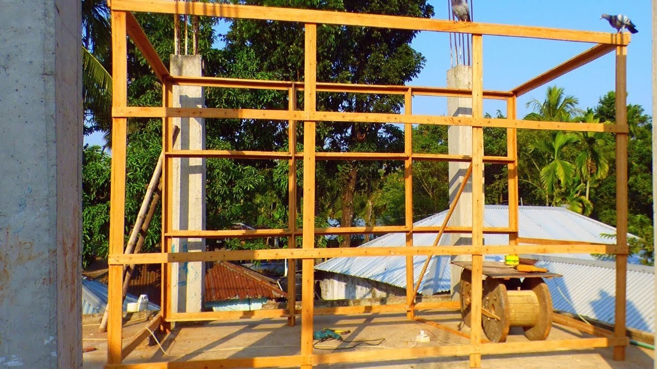 How to build racing pigeon breeder loft (wood frame) step 1
