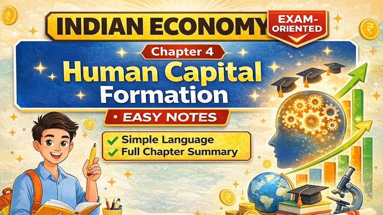 Human Capital Formation in India Class 12 | Easy Notes + MCQ | Indian Economy Chapter 4