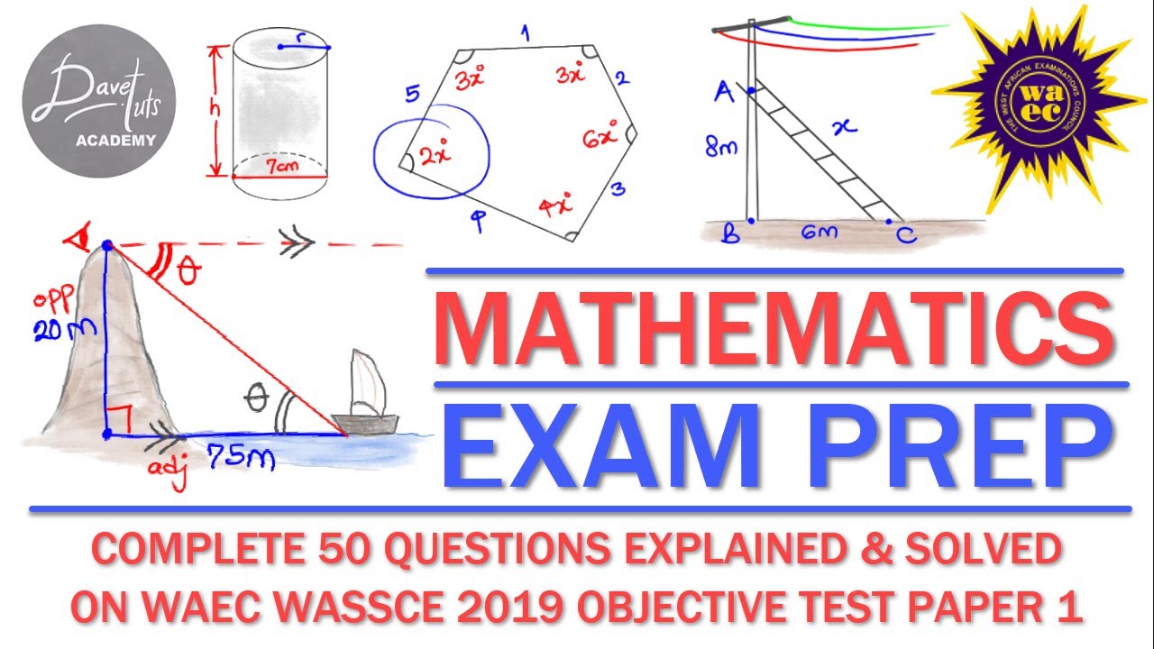 WAEC WASSCE 2019 May/June MATHEMATICS OBJ Exam