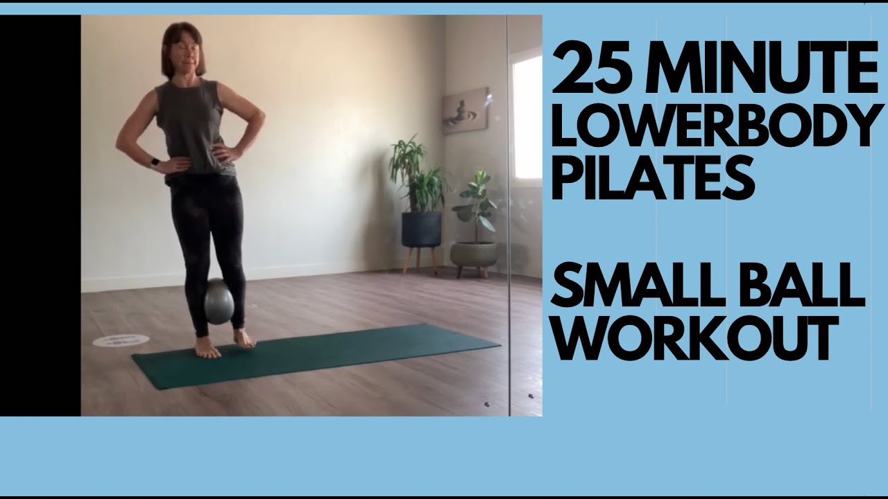 TRY THIS PILATES CLASS WITH A SMALL BALL TO WORK YOUR GLUTES, THIGHS AND BALANCE. Beginner friendly.