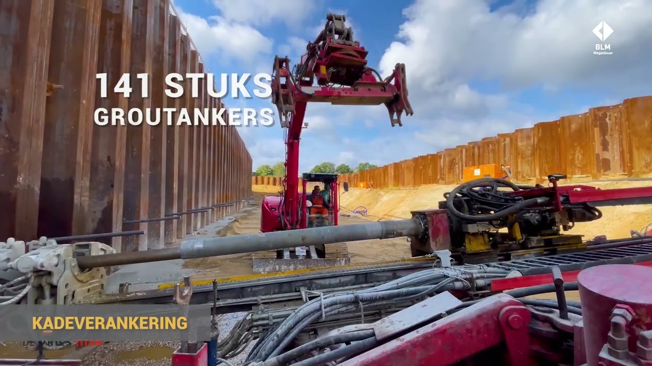 Timelapse uitbreiding Bargeterminal in Venlo