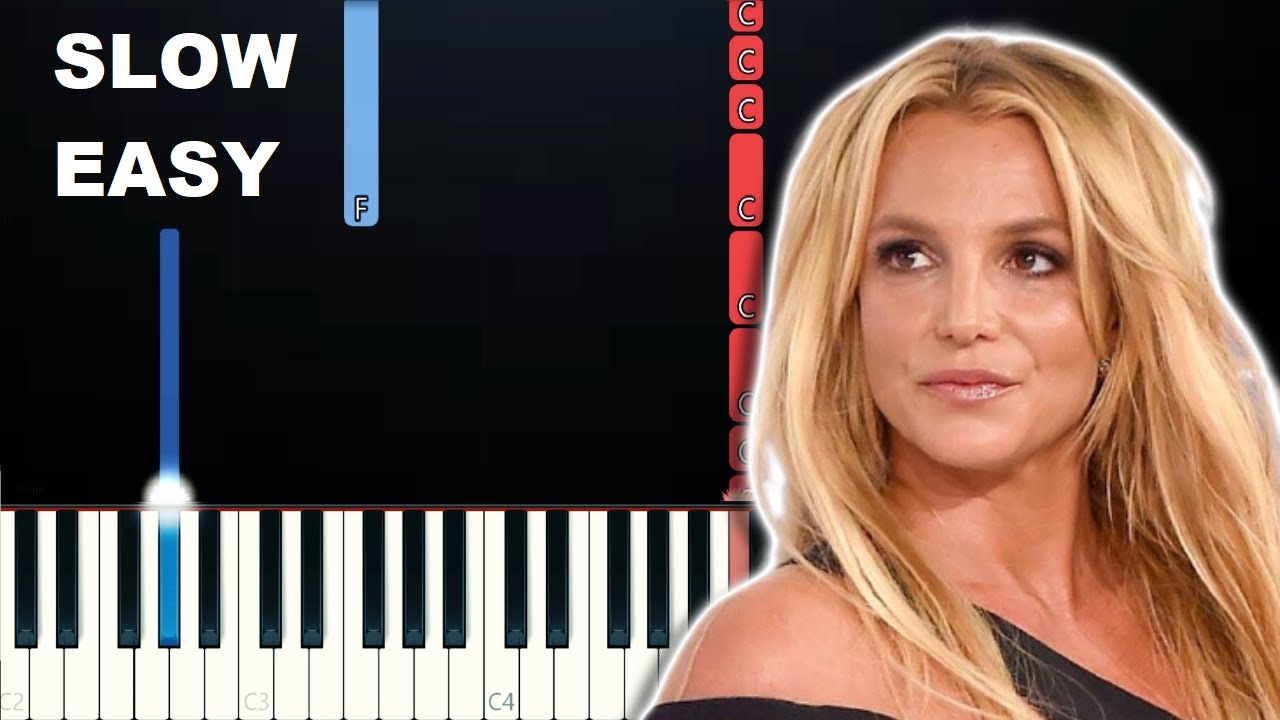Britney Spears - Toxic (SLOW EASY PIANO TUTORIAL)