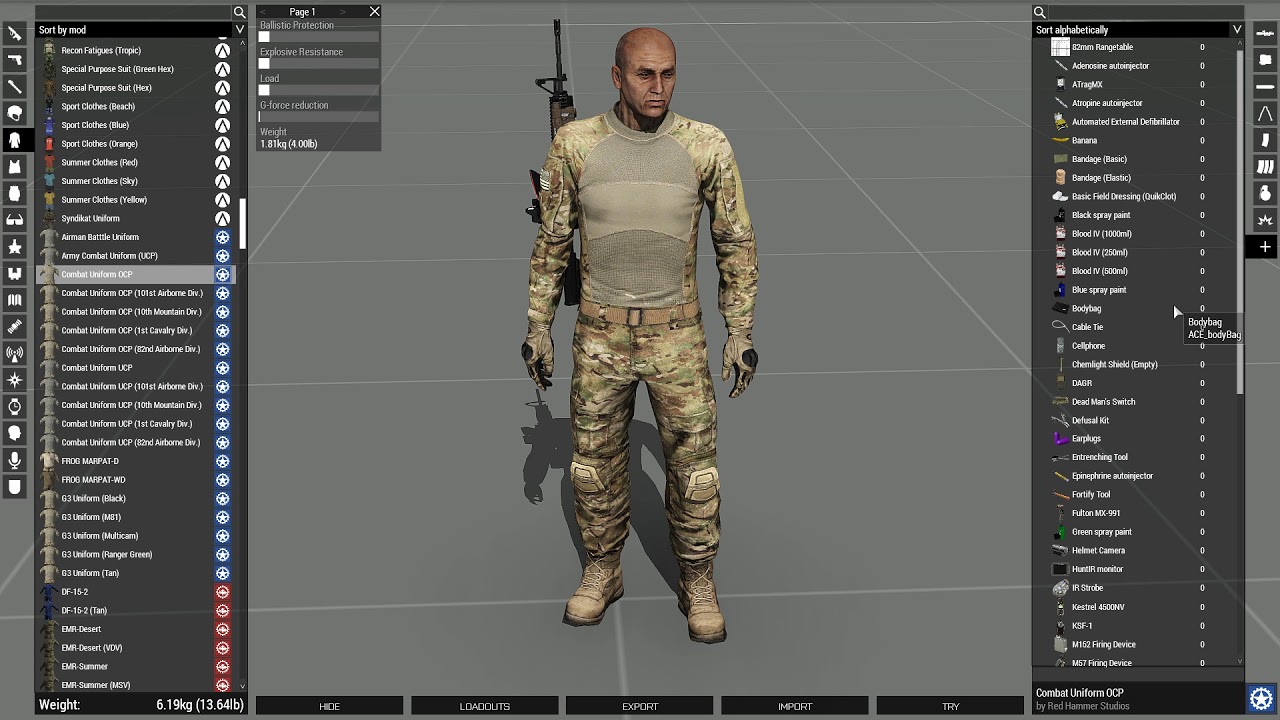 [ArmA3] 3rd Infantry Division - ACE Arsenal Tutorial by PFC N.Moreira