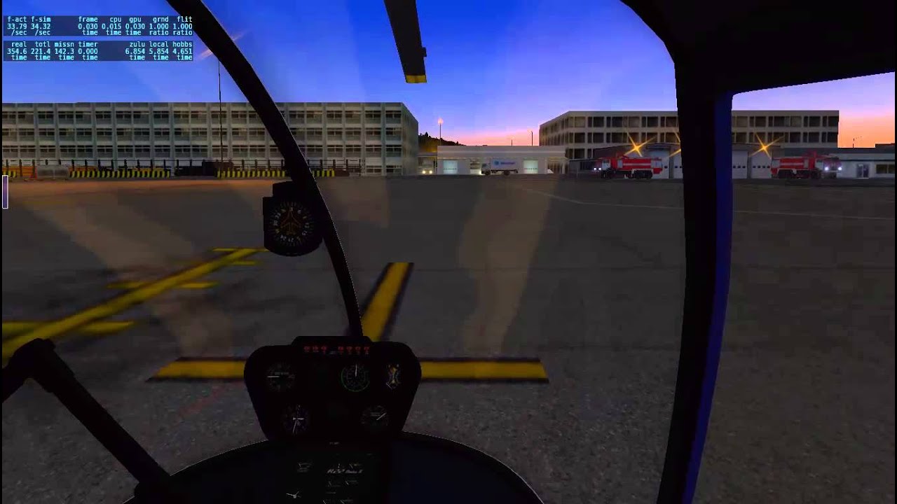 Подготовка к запуску и запуск вертолета Robinson R22/Startup Robinson R22