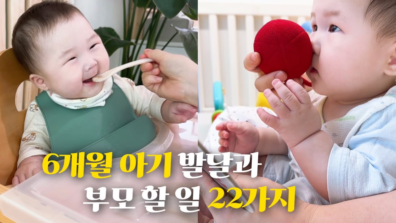 👶🏻 육아 브이로그 | 6개월 아기 발달 & 여러가지 변화들🪄 폭풍 배밀이, 첫 이유식 시작한 6개월 아기 일상🥣, 힘들지만 행복한 하루하루💝