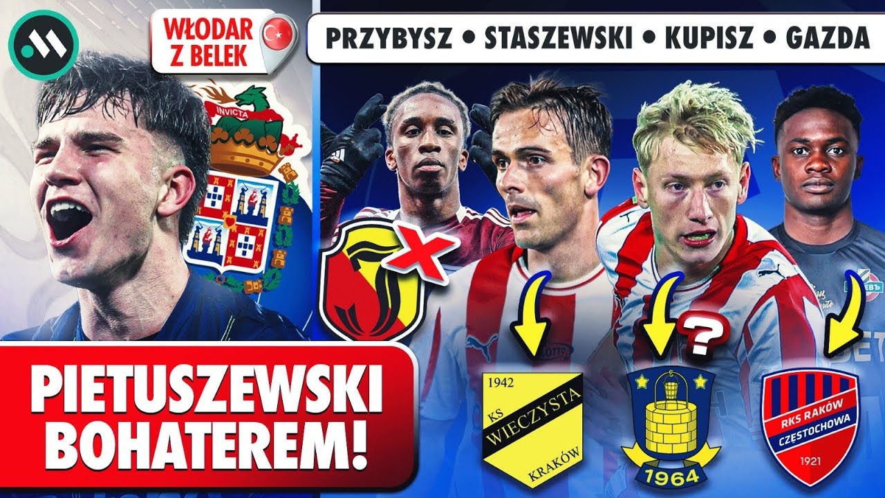 GŁOŚNY TRANSFER JAGI UPADŁ! CRACOVIA STRACI GWIAZDY? RAKÓW NA ZAKUPACH. PIETUSZEWSKI BOHATEREM!