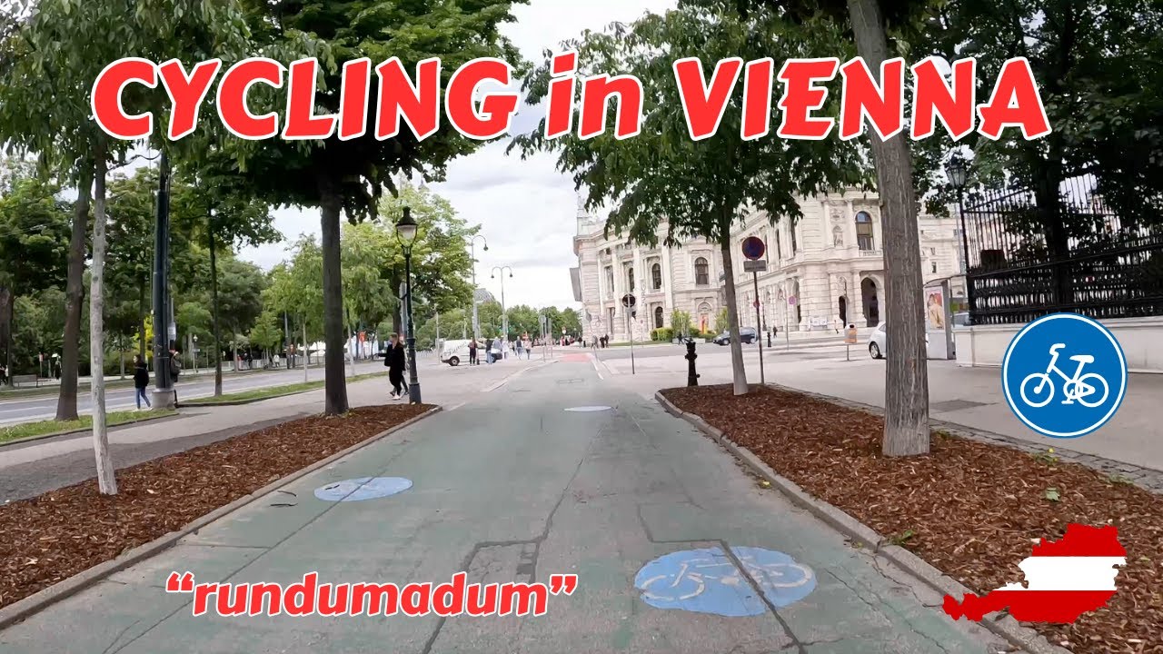 Cycling In Vienna | Ringstrasse | Radwege | 4K | Time Warp