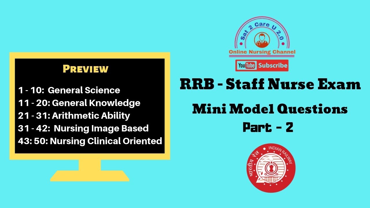 RRB Staff Nurse Exam Model Questions Part - 2