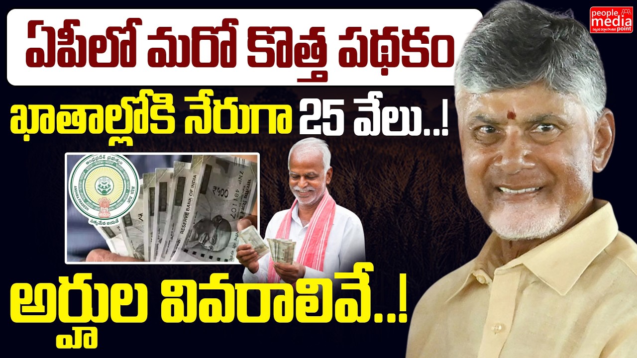 ఏపీలో మరో కొత్త పథకం ఖాతాల్లోకి నేరుగా 25 వేలు..!|ap latest scheme details  | People Media Point