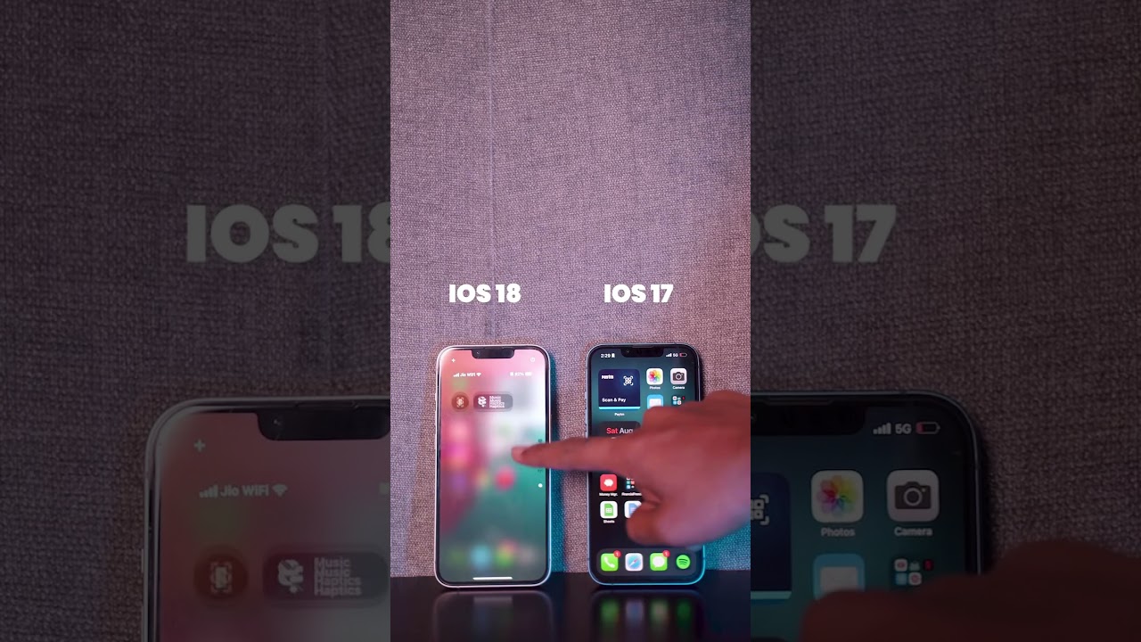 Difference Between iOS 18 vs iOS 17 #ios #ios18 #ios17