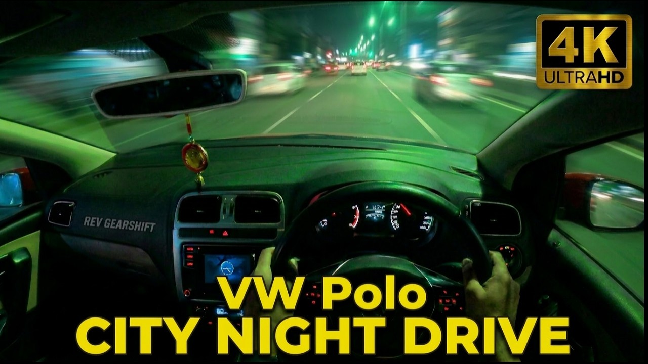 ✨ Night Ride in the ECR Chennai City with VW POLO | Relaxing POV Drive | Ultra HD 4K  | ASMR