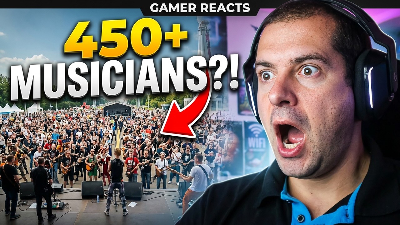 🎮GAMER REACTS - Gorky Park – Moscow Calling. Rocknmob Moscow, 450+ musicians