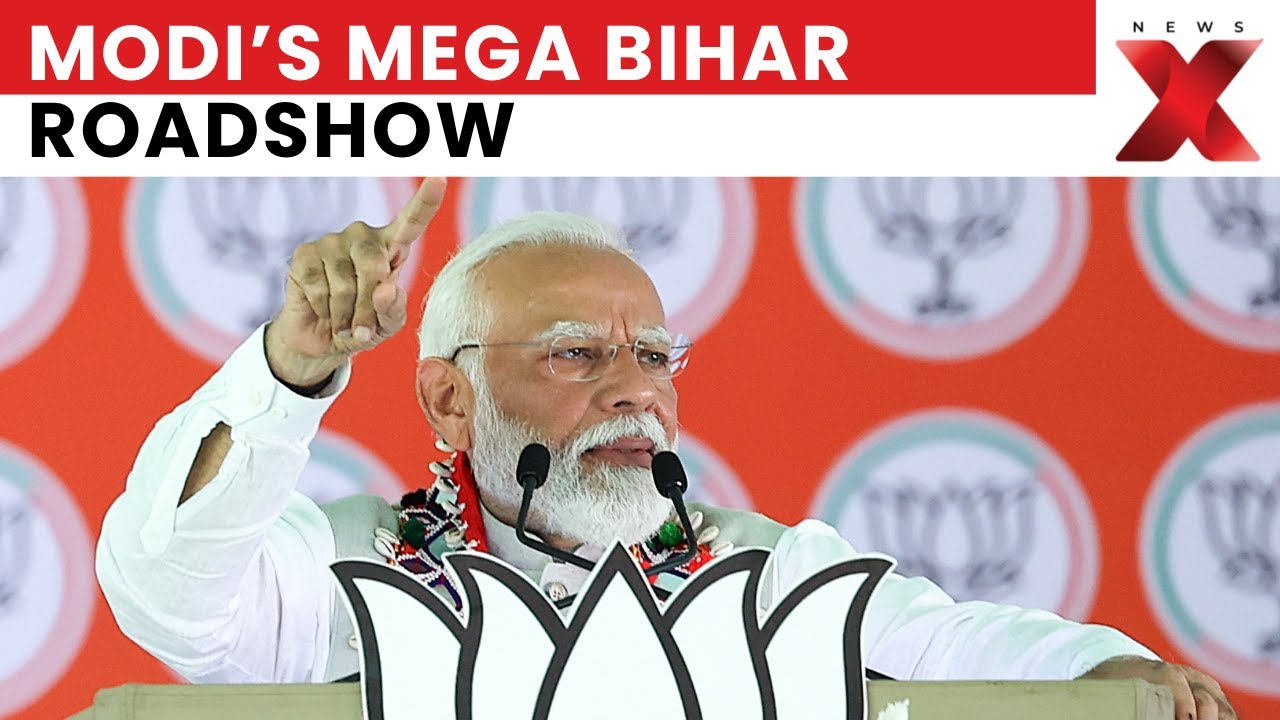 PM Modi, Amit Shah Lead High-Octane Bihar Poll Campaign with Mega Rallies & Roadshow