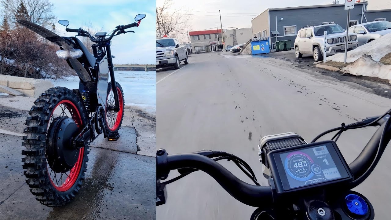 Stealth Bomber Enduro 12000w Sabvoton 200Amps February Ride With New Tires.