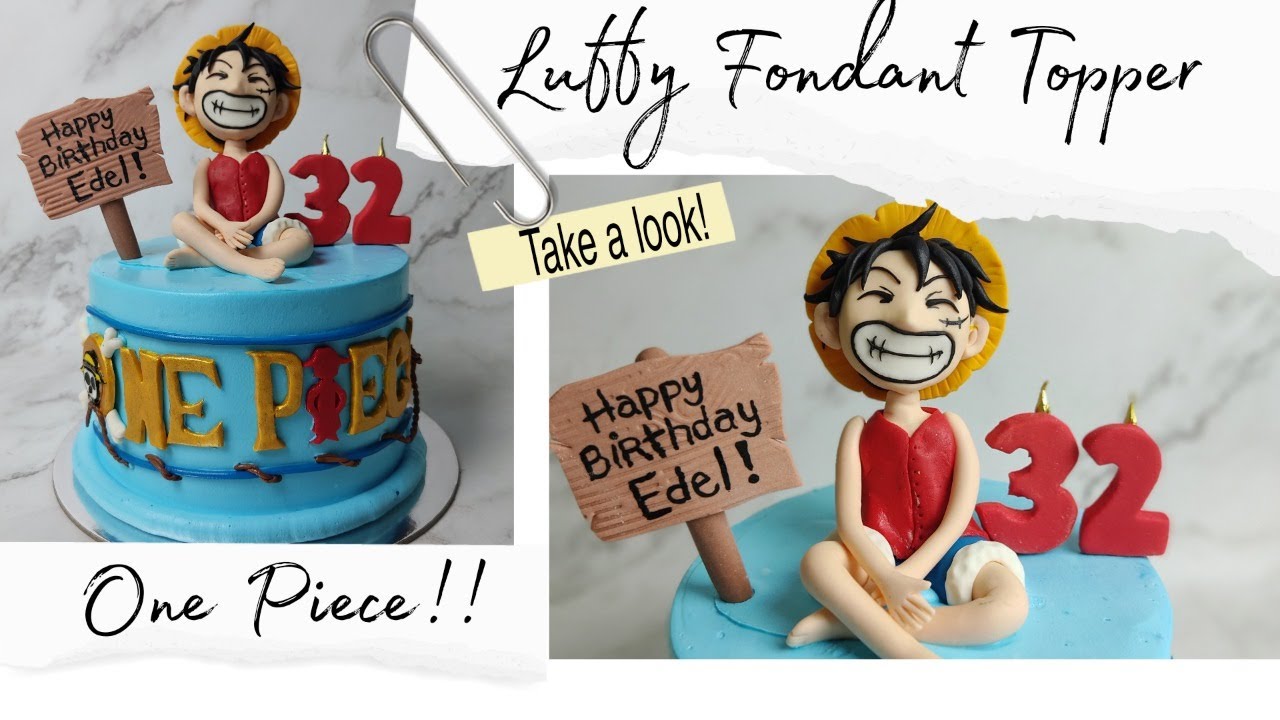How to make Luffy Fondant Topper|One Piece
