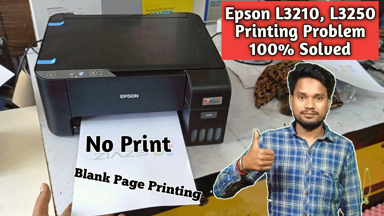 Epson L3210, L3250 Black ink Not Printing | Epson L3210 Blank Page Printing problem 100% solution