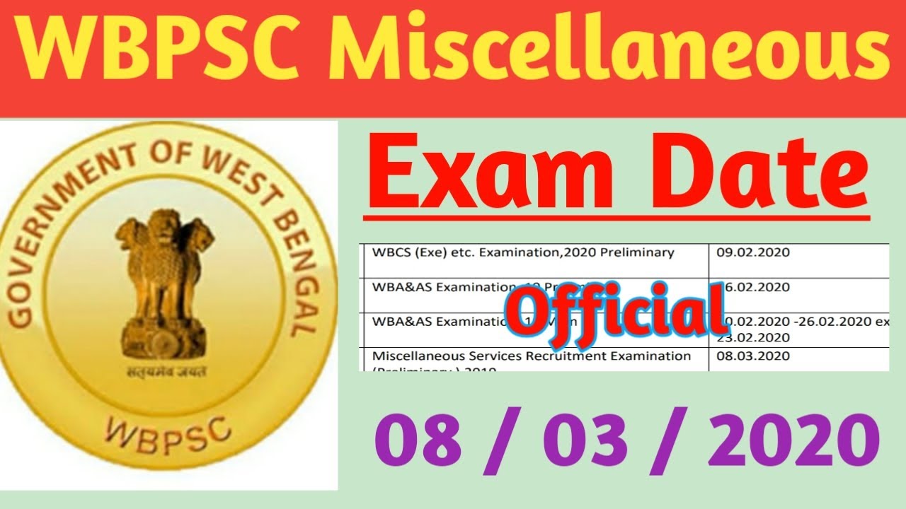 miscellaneous exam date 2019 | miscellaneous official exam date 2019 | miscellaneous study