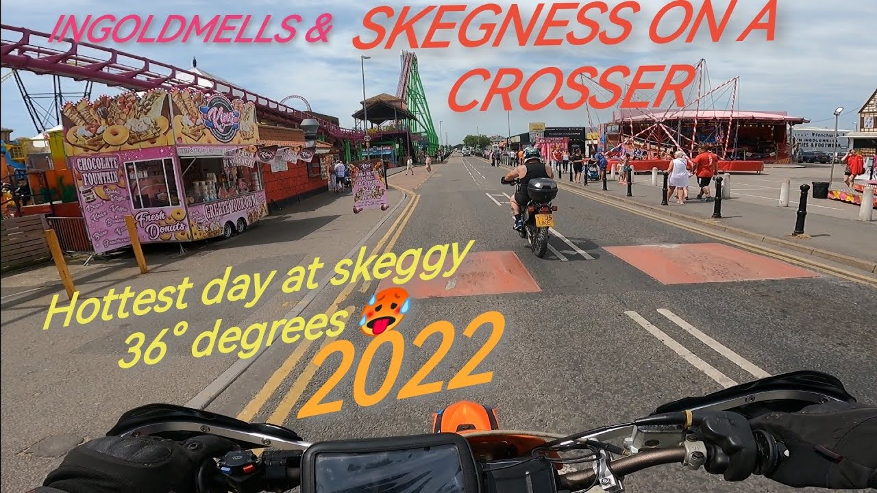 SKEGNESS ON A CROSSER/INGOLMELLS 2022,HOTTEST DAY AT SKEGGY 34°,DT125 KTM200, VIKINGS WAY