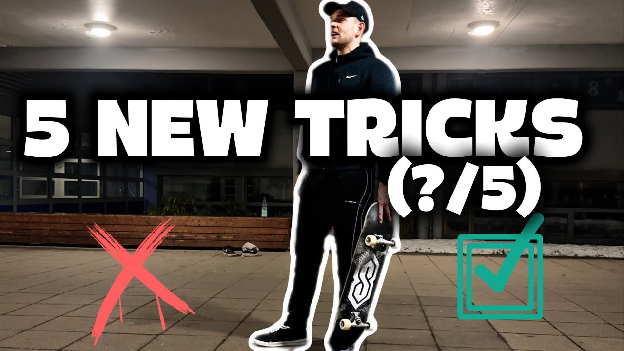 5 NEUE Skate-Tricks in EINER Session!? | Challenge