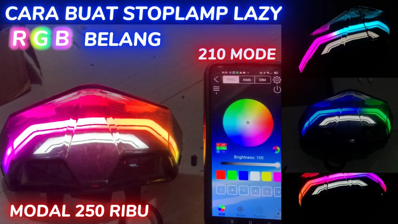Cara membuat stoplamp lazy RGB vario led new gen 1 gen 2 modal 200.000‼️
