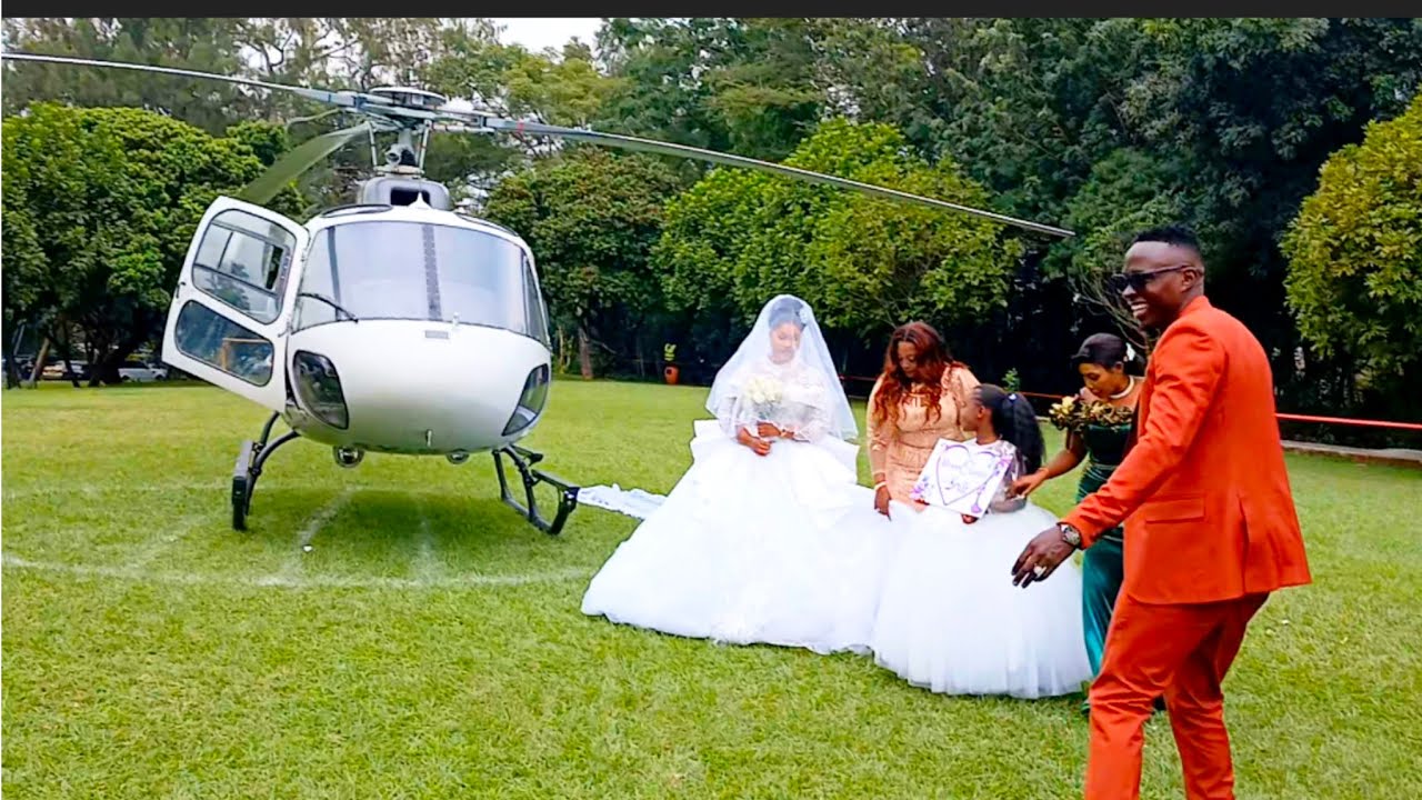 FORTUNE MWIKALI WEDS JOEL IN A COLORFUL WEDDING | LANDING IN A HELICOPTER