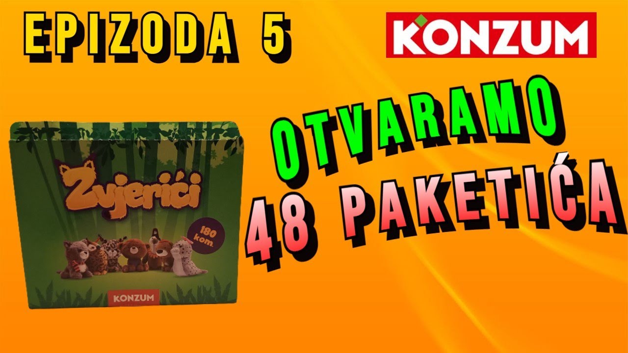 Zvjerići Konzum [48 paketića] UNBOXING!