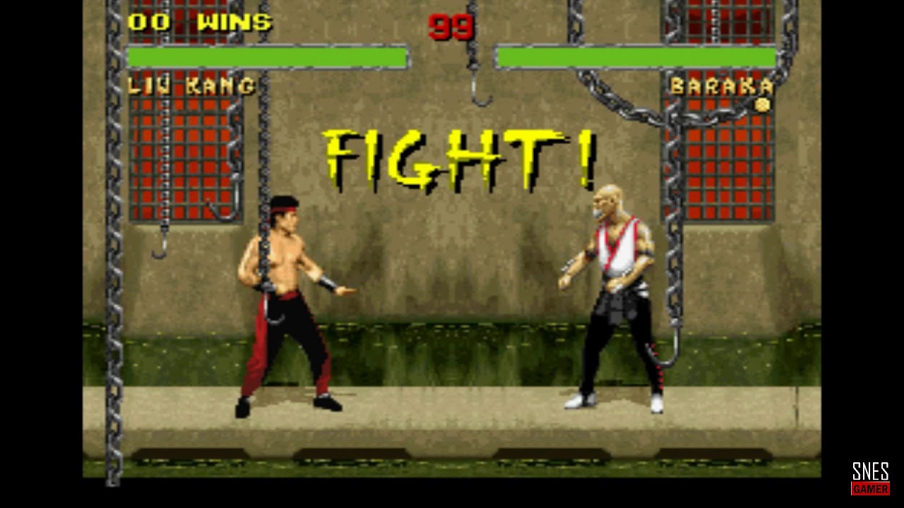 Mortal Kombat 2 (snes) - LIYU KANG Vs BARAKA