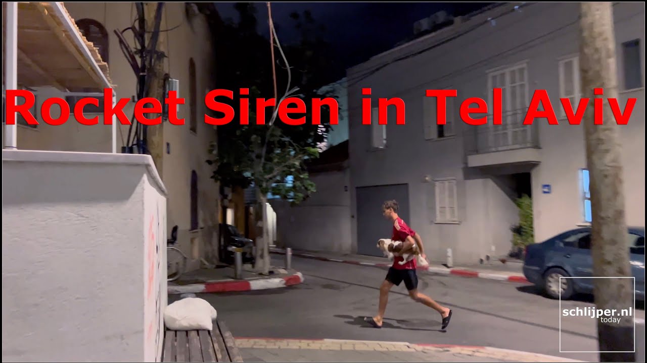 Gaza Rocket Siren in Tel Aviv, Neve Tzedek