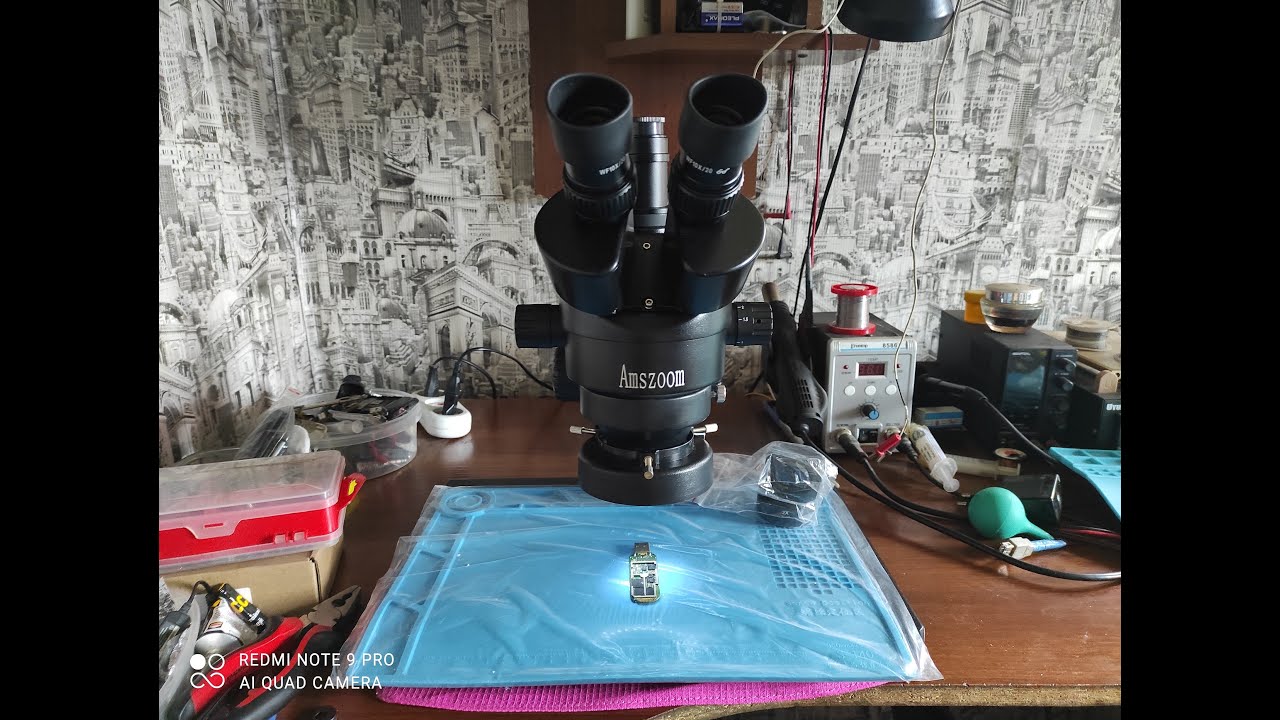 Amszoom trinocular microscope 3.5-90Х 165мм