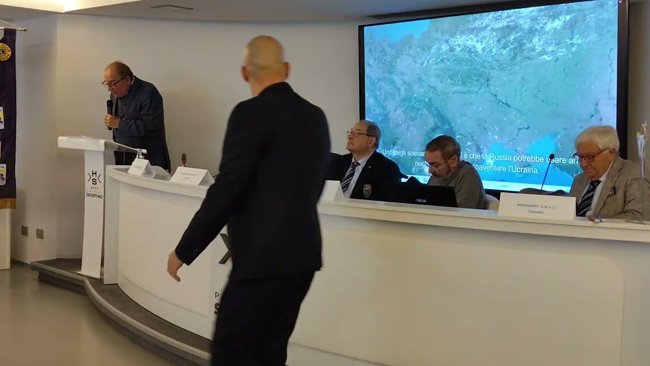 Teramo. Evento Unuci e Lions: effetti della guerra nucleare, Michele Di Paolantonio unuci e Aimpgn