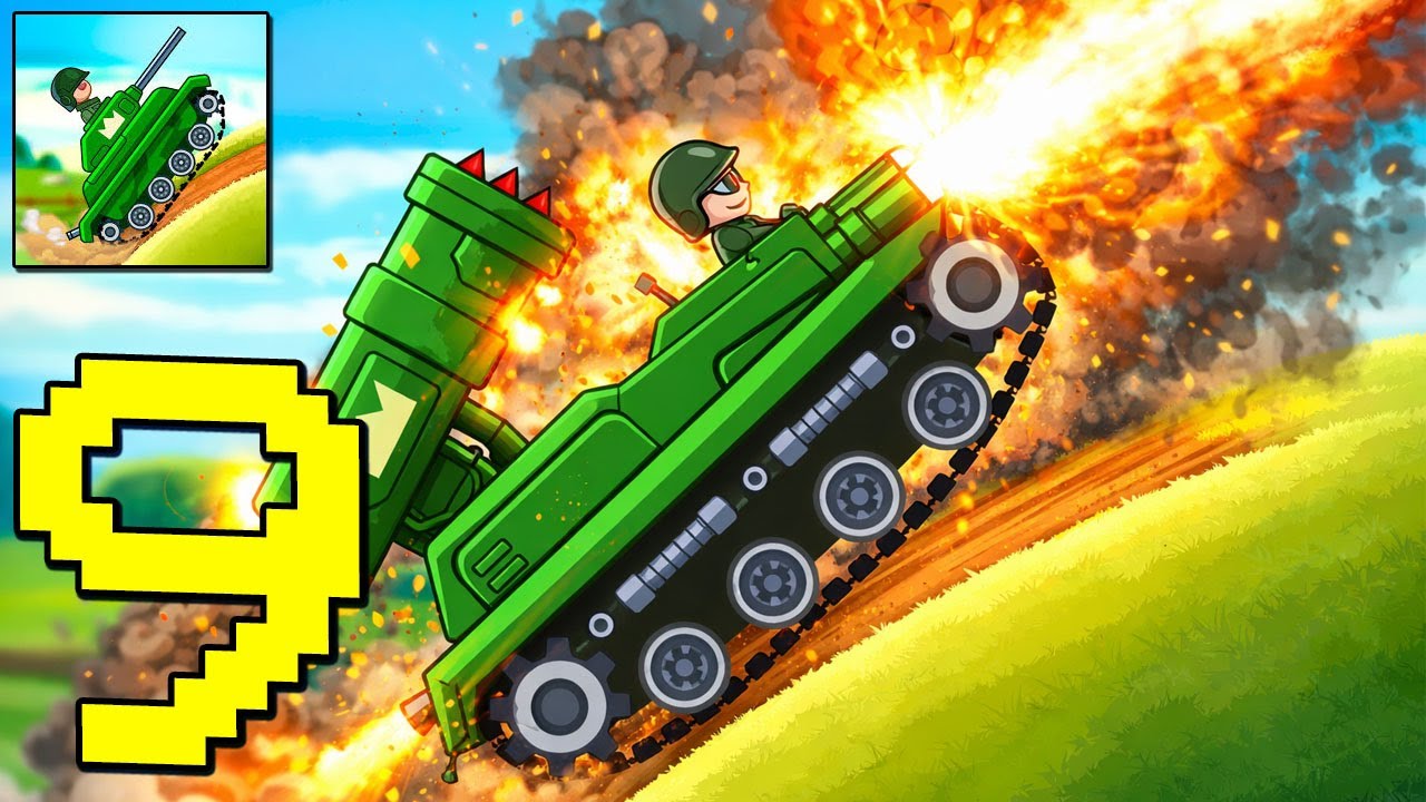 Hills of Steel - Gameplay Walkthrough Part 9 - Shooting, Update Tank, Solo vs Team, (Android,iOS)