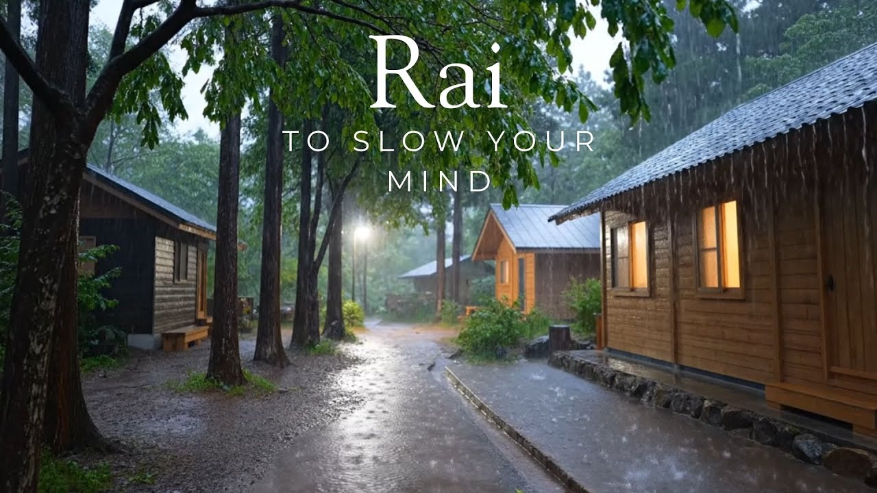 Outdoor Midnight Rain Natural Heavy Rain Ambience for Deep Sleep, Anxiety Relief  Focus