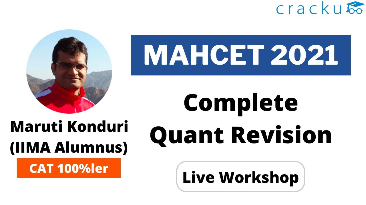 MAHCET 2021 Complete Quant 🔴 Live Workshop - By Maruti Sir (CAT 100%ler)