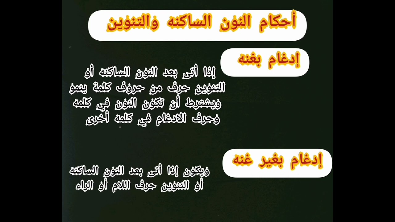 تابع أحكام التجويد للصف الثالث الاعدادي الترم الثاني