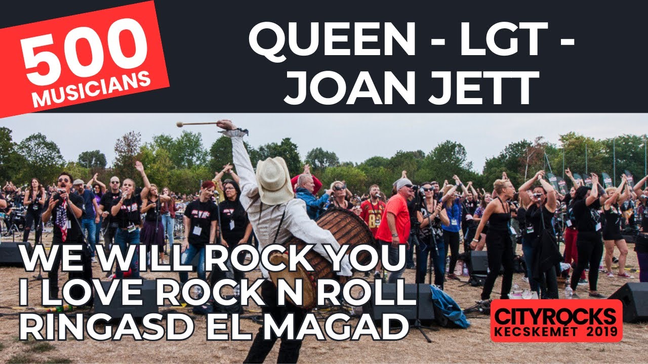 Queen/Joan Jett /LGT - MEDLEY - 500 musicians @CITYROCKS  (The biggest rock band in Central Europe)