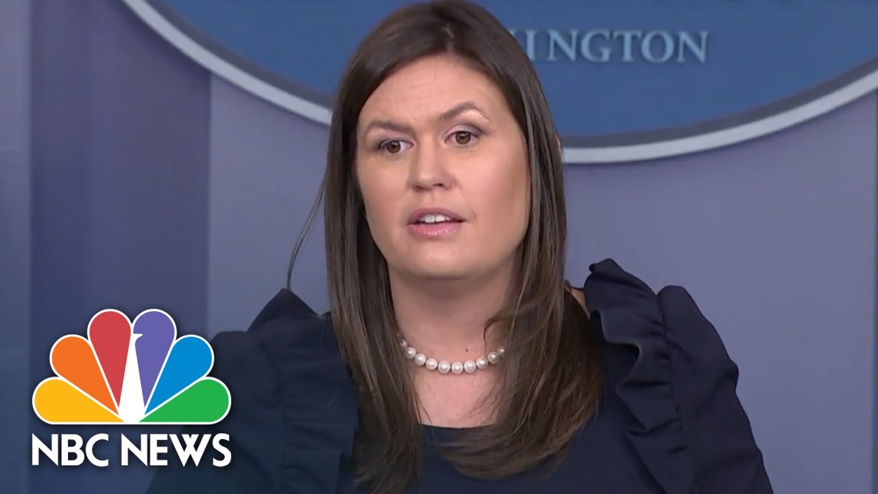 Secretary Sarah Sanders Insists President Donald Trump Didn't Commit Any Crimes | NBC News