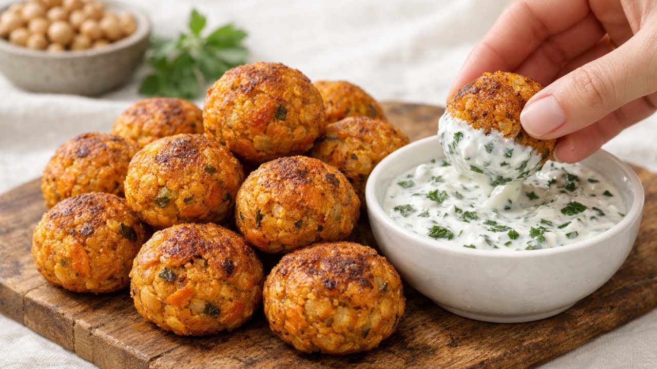 These chickpea balls with pumpkin are surprisingly delicious! A simple recipe!