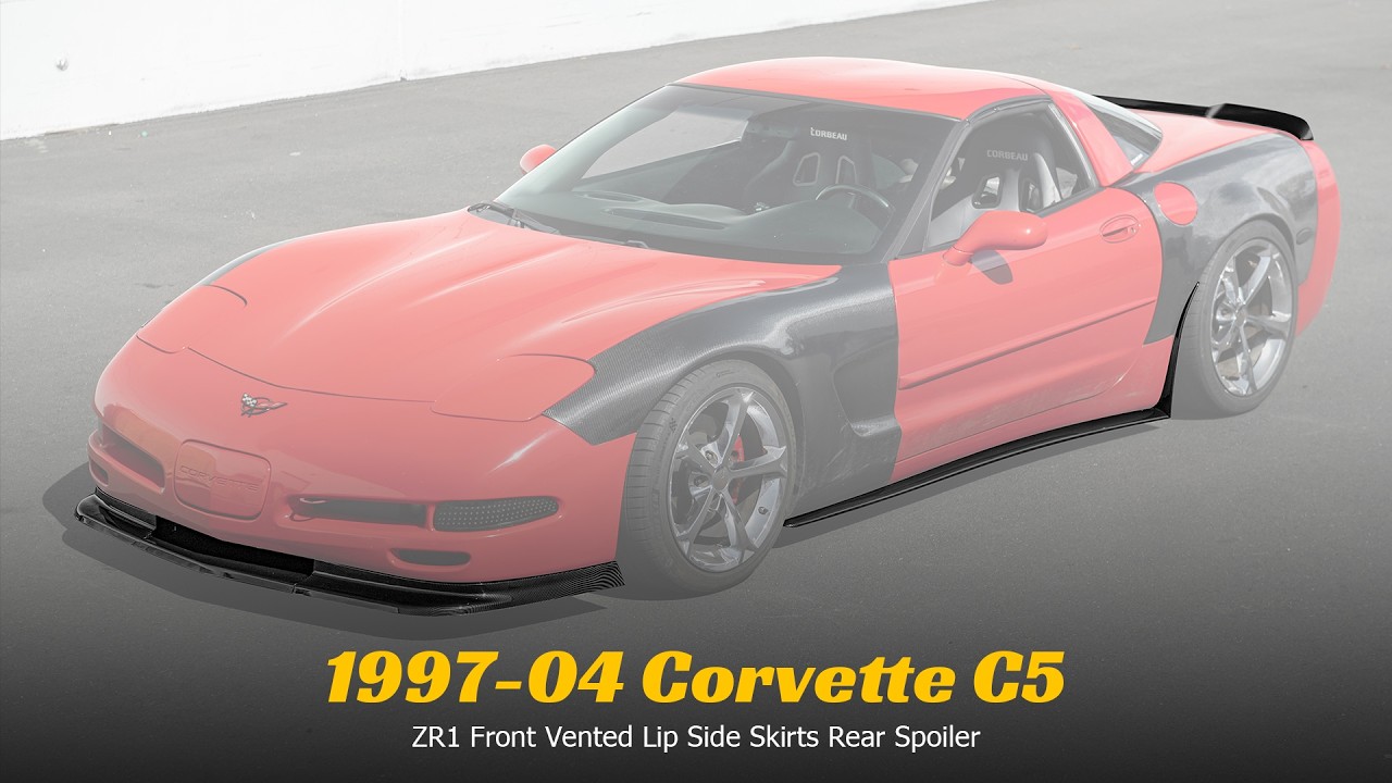 Extreme Online Store 1997-2004 Chevrolet Corvette C5 ZR1 Style Front Lip Side Skirts Rear Spoiler
