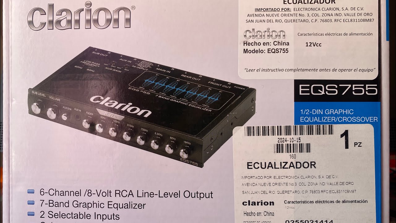 Ecualizador clarion EQS755
