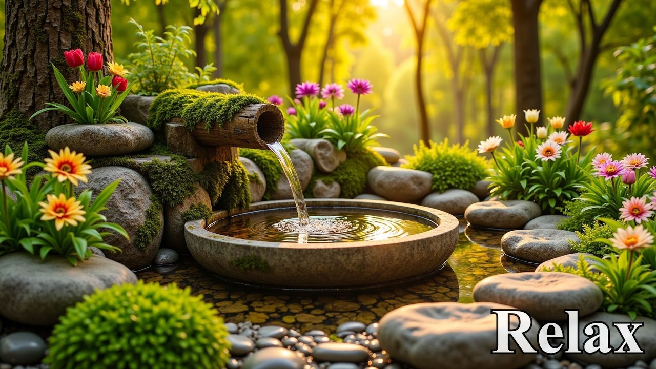 Relaxing Music + Natural Water Sounds 🍃 Peaceful Healing Vibes