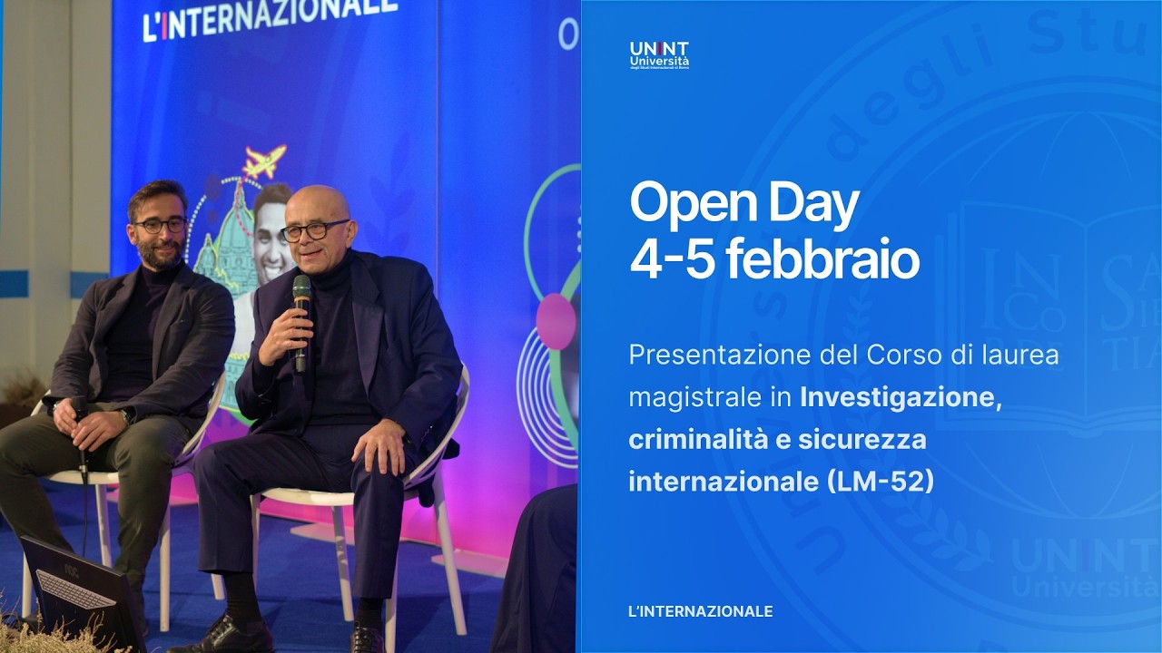 Open Day 04/02/2026 | Laurea magistrale in Investigazione, criminalit&agrave; e sicurezza internazionale