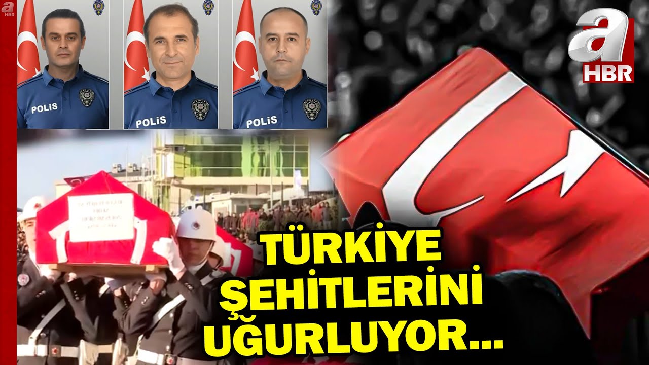 Türkiye Şehitlerini Uğurluyor... Şehit Polislerimiz İçin Tören Düzenleniyor! | A Haber