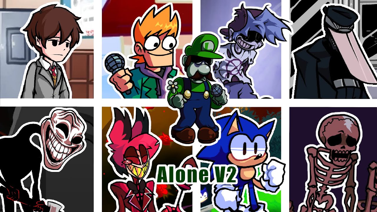 🎶Alone[V2] but Everyone Sings It(Mario's Madness BETADCIU)🎤